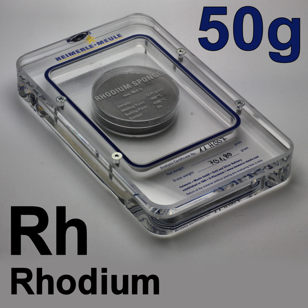 Anlage-Rhodium 50g (999 Rh), pulverförmig - Hauptansicht