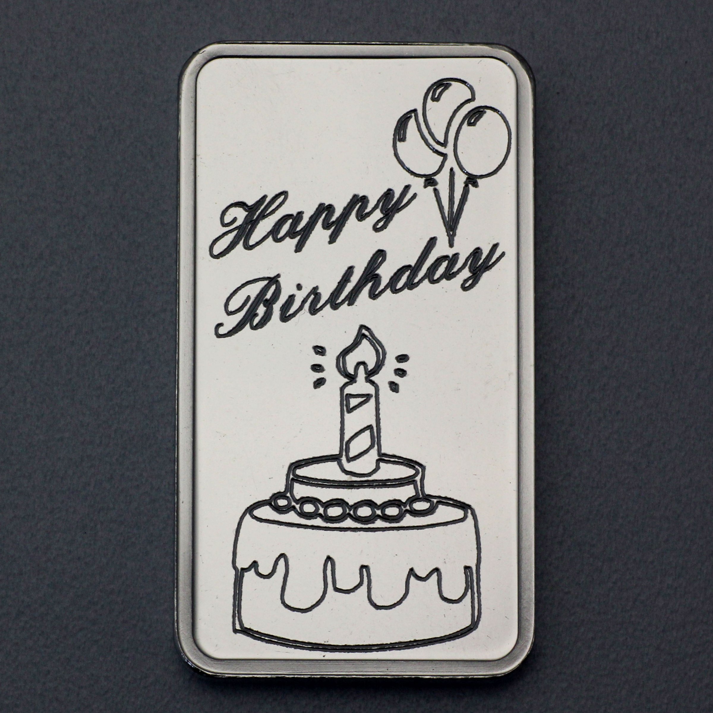 Silberbarren 1oz "Happy Birthday - Torte" ESG - Hauptansicht