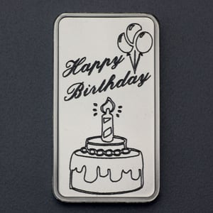 Silberbarren 1oz "Happy Birthday - Torte" ESG - Hauptansicht