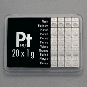 Platintafel (20x 1g Feinplatin) "CombiBar" - Hauptansicht
