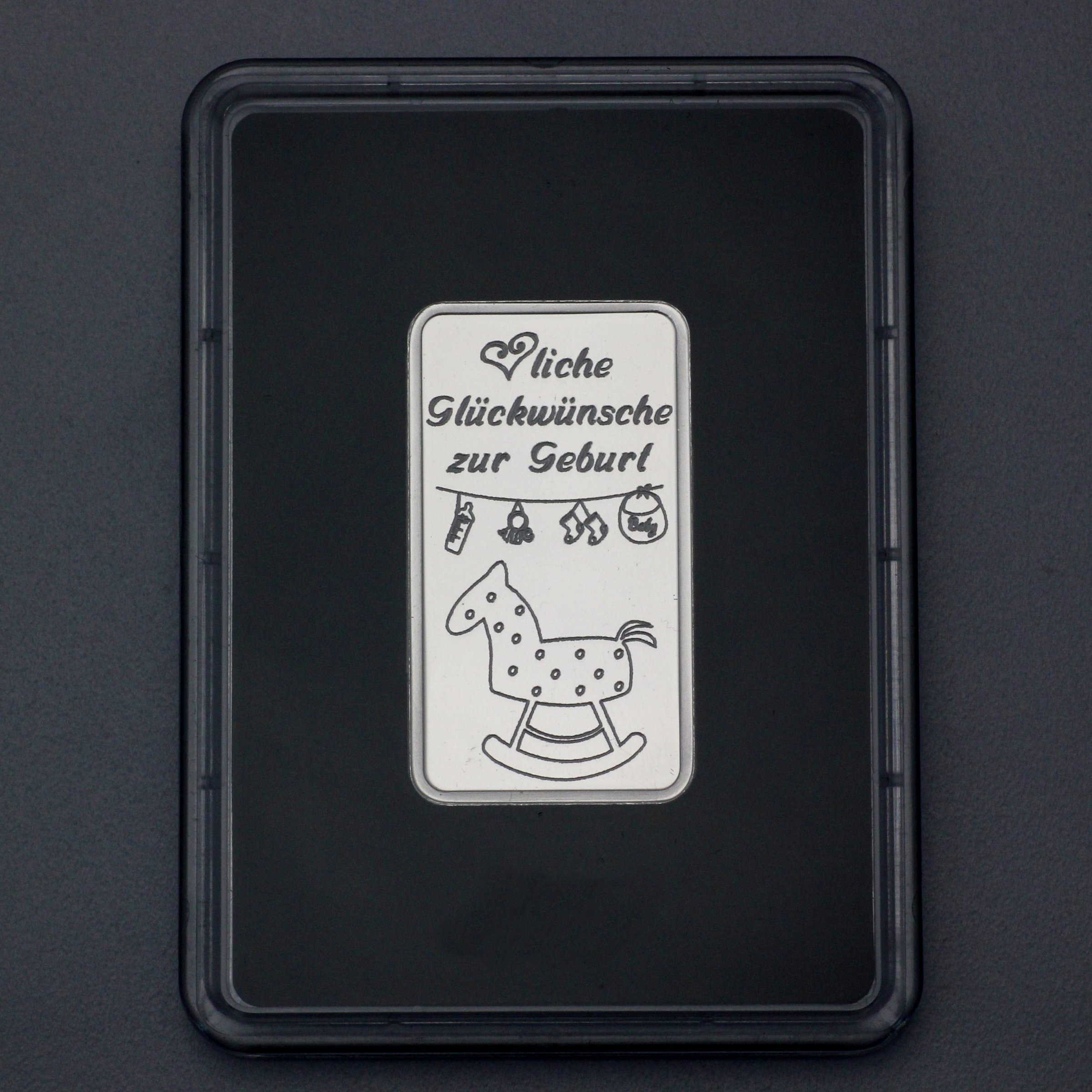 Silberbarren 1oz "Zur Geburt" ESG - Detailansicht 1