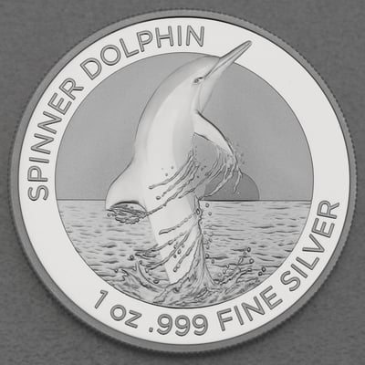 Silbermünze 1oz "Spinner Dolphin" 2020 (Australien) - Hauptansicht