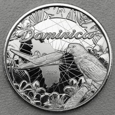 Silbermünze 1oz "Nature Isle" 2019 Eastern Caribbean 8 (Dominica) - Miniaturansicht 1
