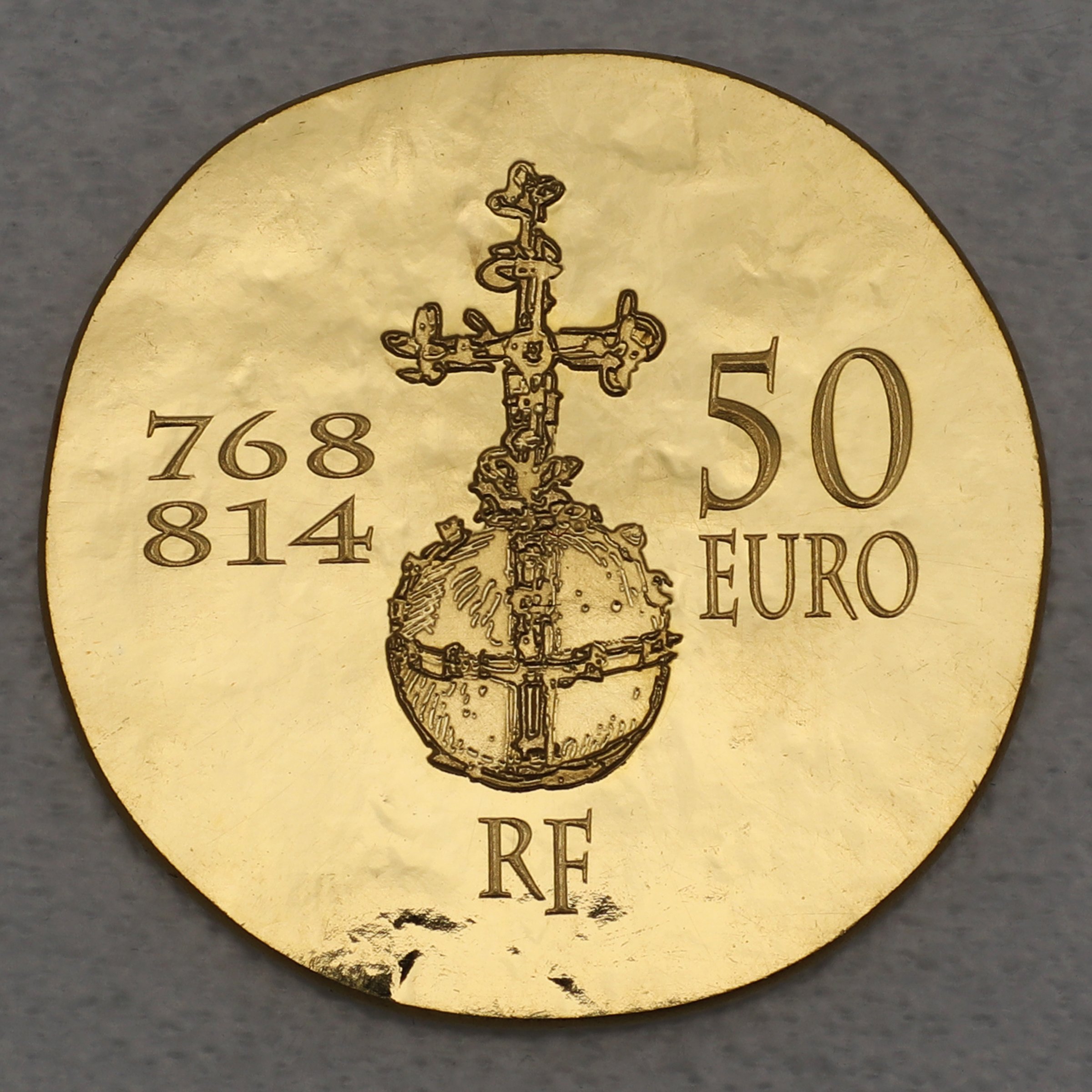 Goldmünze 50 Euro "Charlemagne" 2011 (Frankreich) - Detailansicht 1