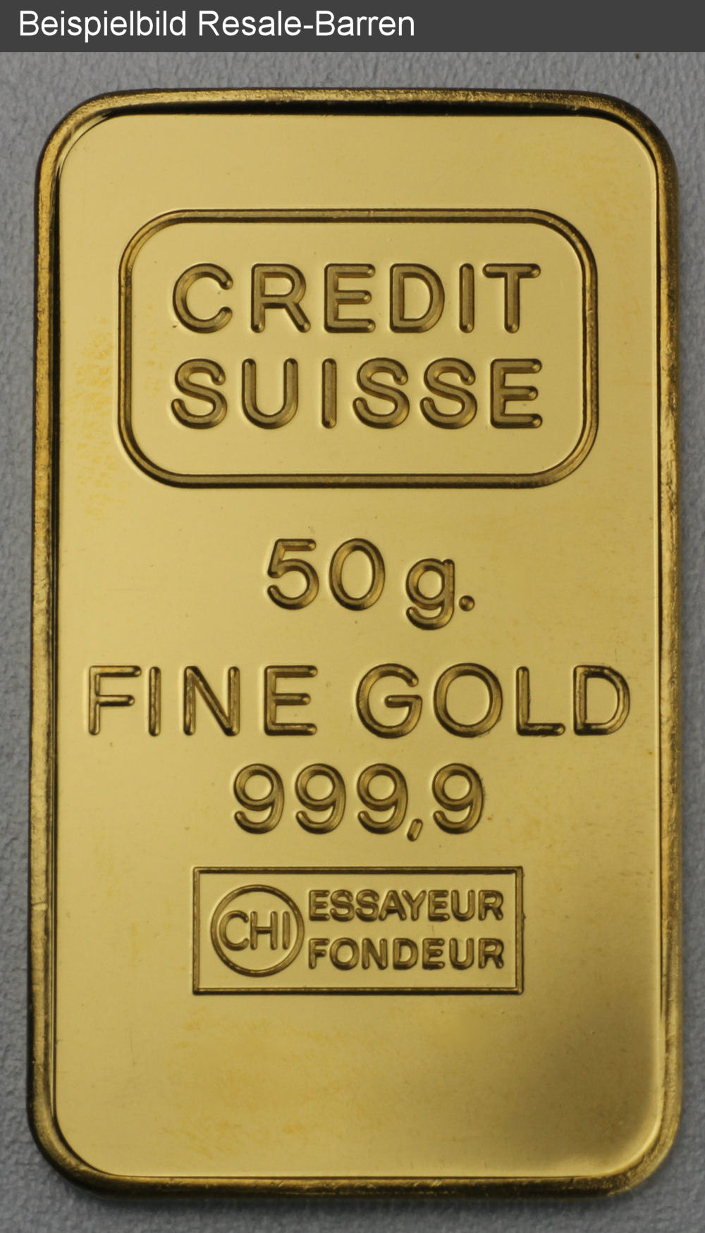 Goldbarren 50g "Resale" (div. Hersteller) - Detailansicht 3