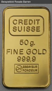 Goldbarren 50g "Resale" (div. Hersteller) - Miniaturansicht 4