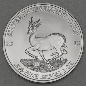Silbermünze 1oz "Springbock" 2013 (Gabun) - Miniaturansicht 1