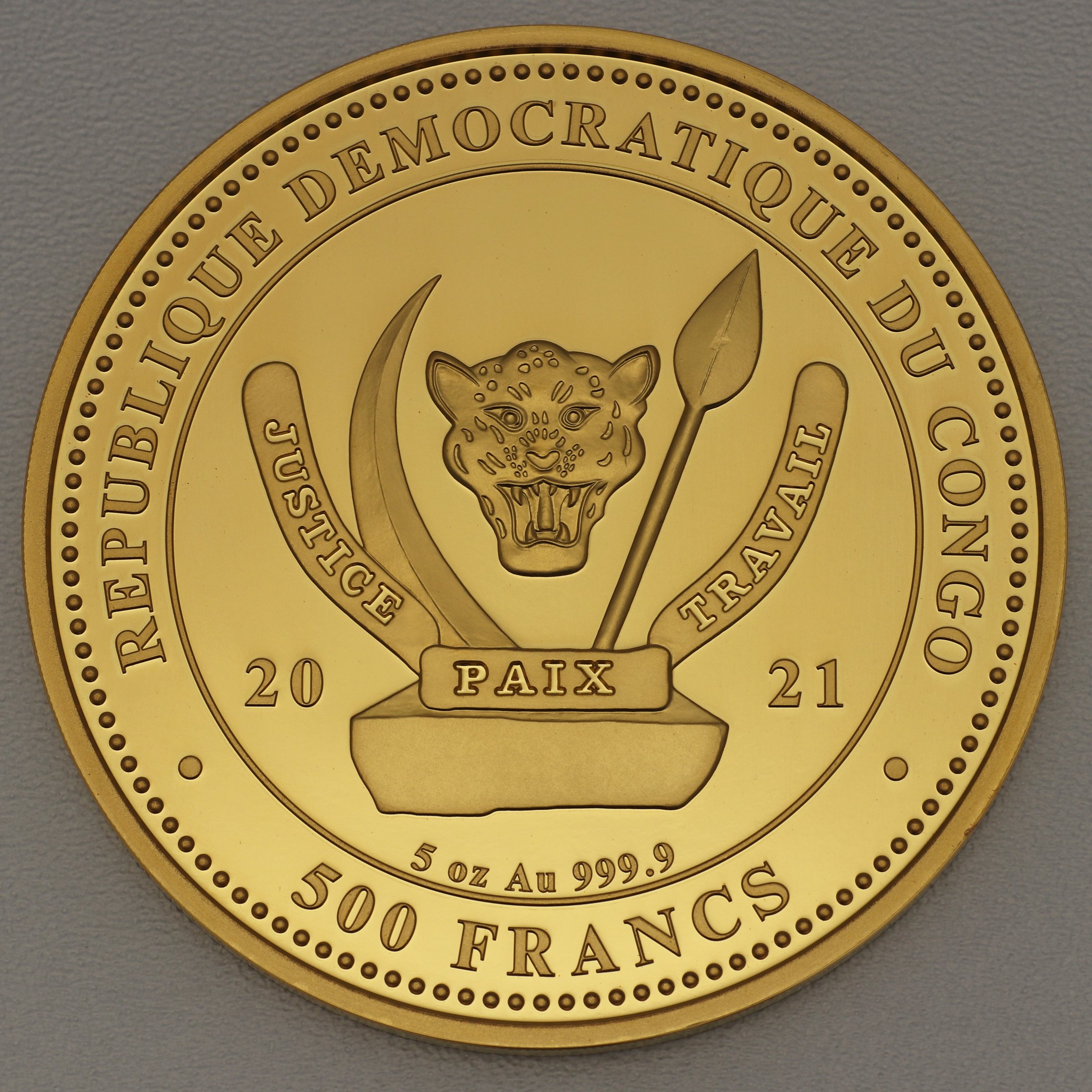 Goldmünze 5oz "Weißkopfseeadler" 2021 World s Wildlife (Kongo) - Detailansicht 1