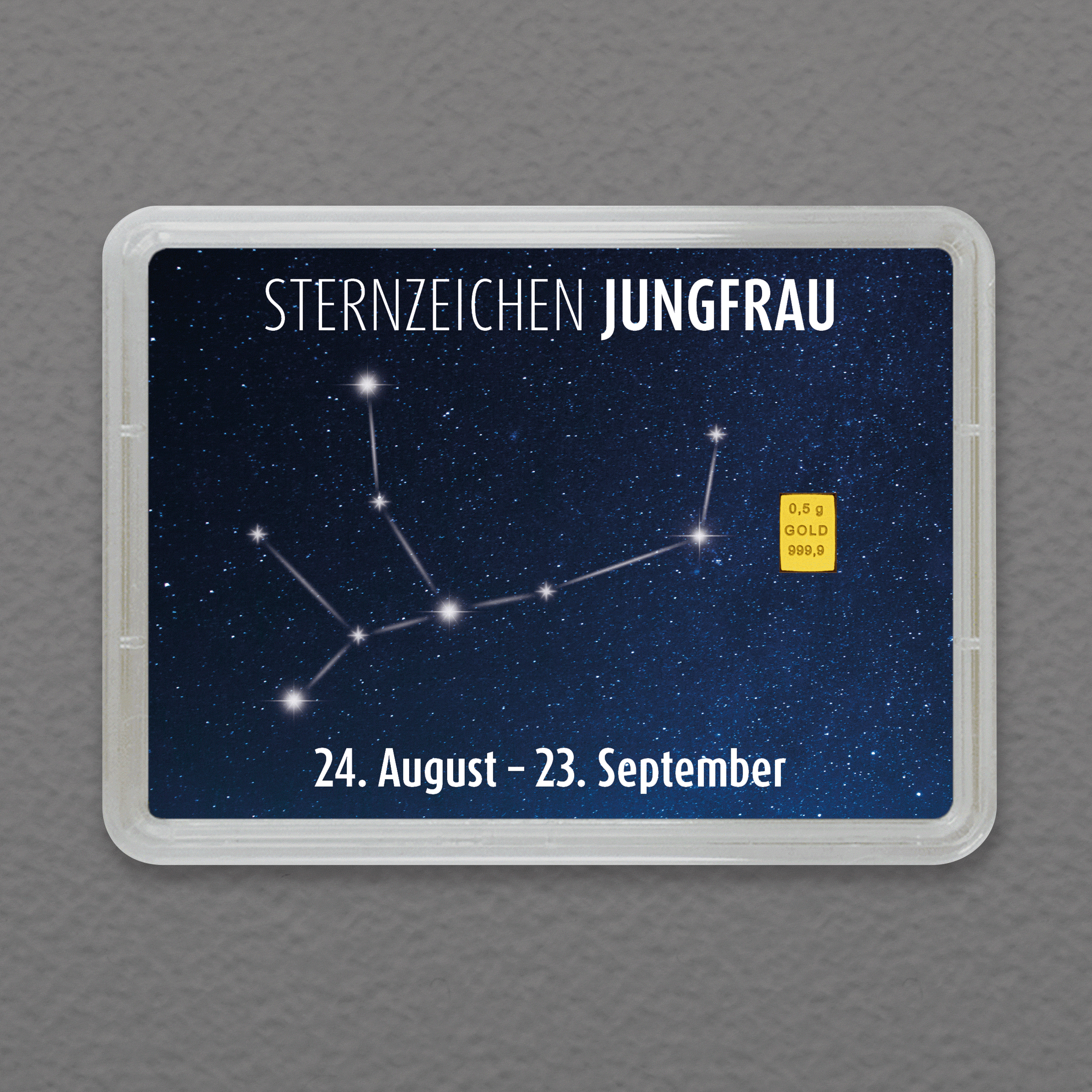 Goldbarren 0,5g "Sternzeichen: Jungfrau" (Flip) - Hauptansicht