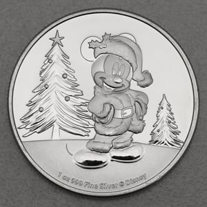 Silbermünze 1oz "Mickey Mouse Christmas" 2019 Disney (Niue) - Hauptansicht