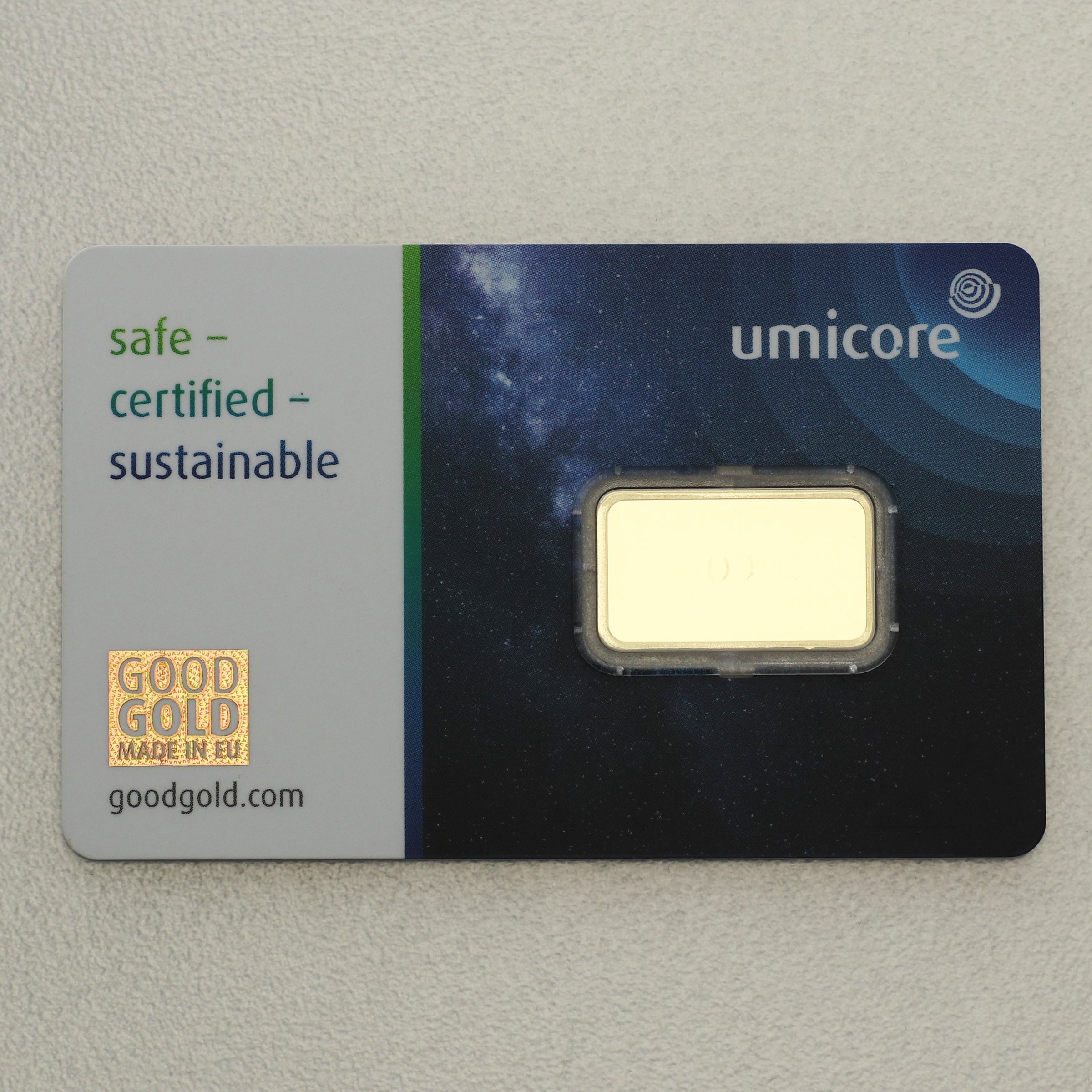 Goldbarren 2,5g UMICORE (Geschenk-Blister) - Detailansicht 1