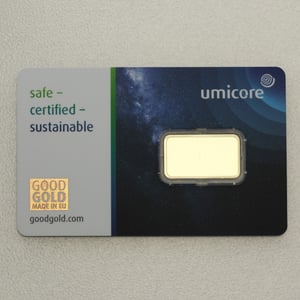 Goldbarren 2,5g UMICORE (Geschenk-Blister) - Miniaturansicht 2