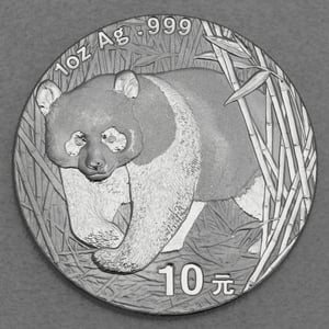 Silbermünze 1oz "Panda" 2001 (China) - Miniaturansicht 1