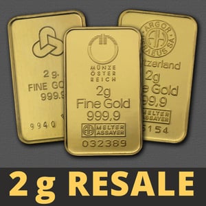 Goldbarren 2g "Resale" (div. Hersteller) - Hauptansicht