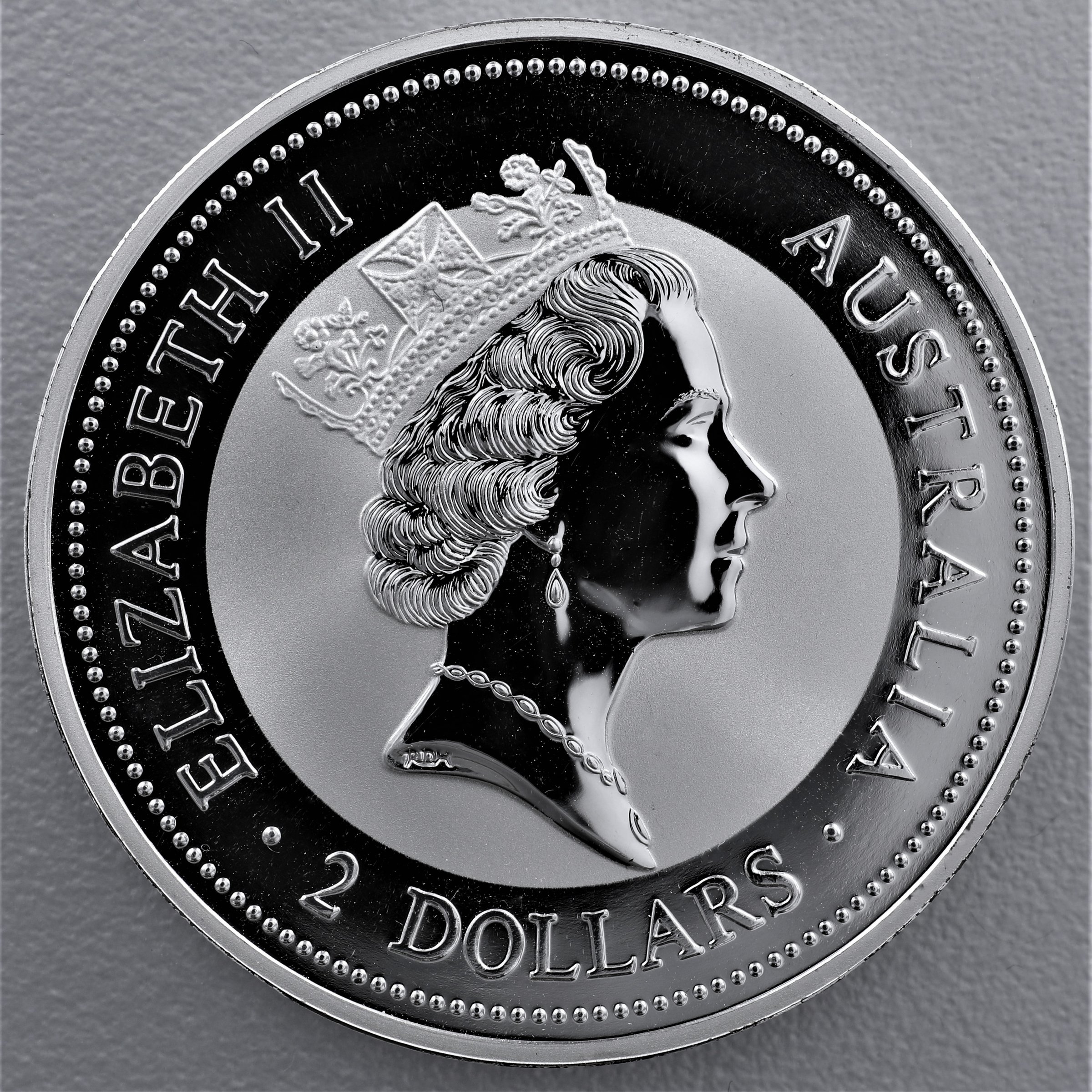 Silbermünze 2oz "Kookaburra" 1997 (Australien) - Detailansicht 1