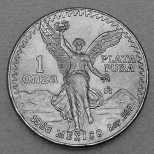 Silbermünze 1oz "Libertad" 1986 (Mexiko) - Hauptansicht