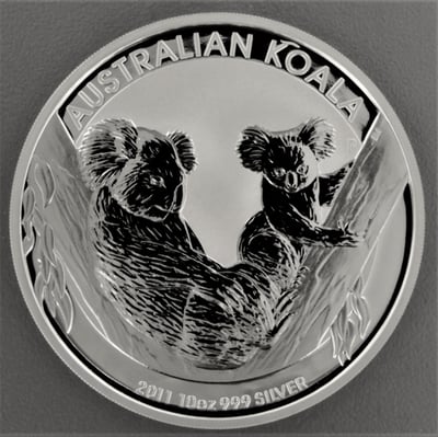 Silbermünze 10oz "Koala" 2011 (Australien) - Miniaturansicht 1