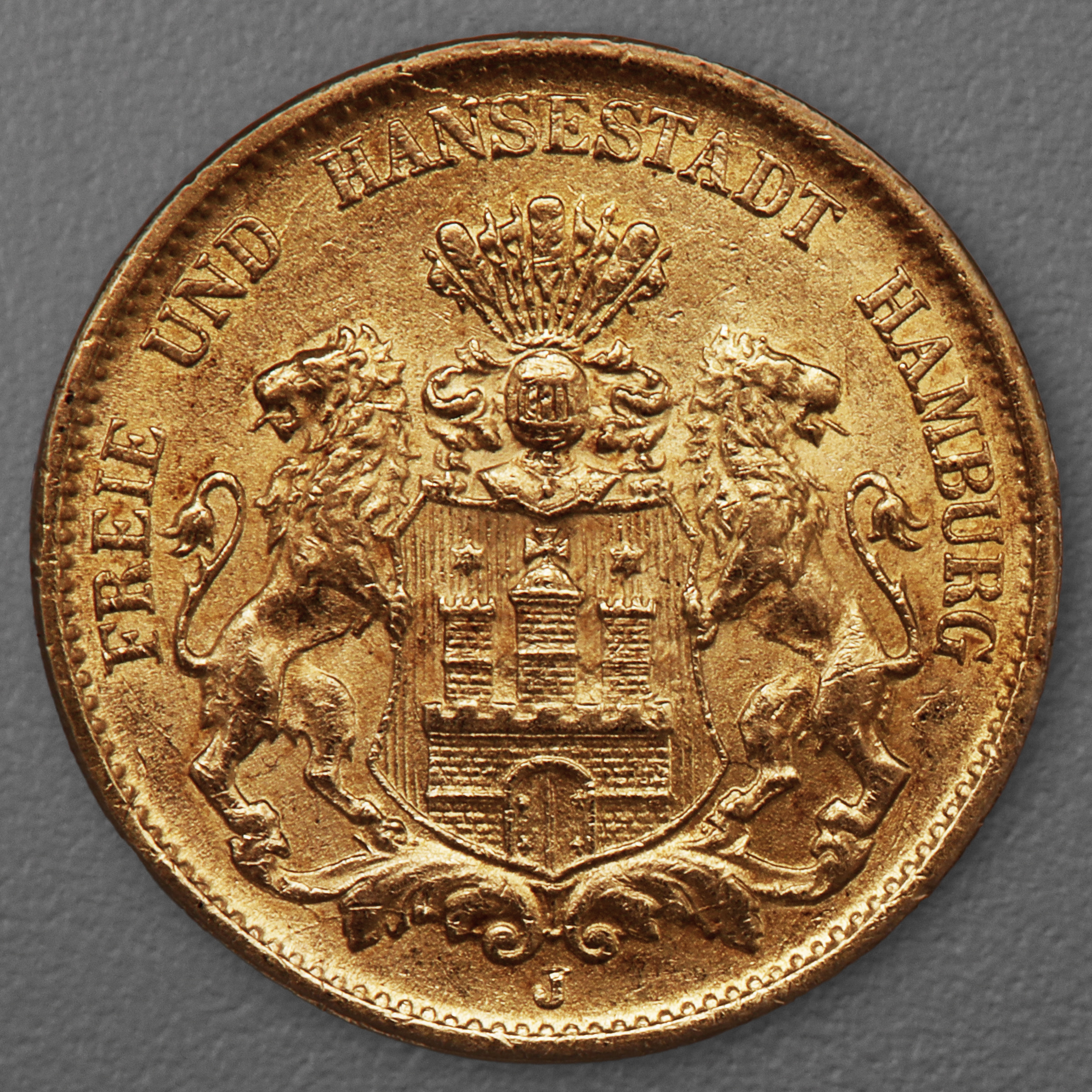 Goldmünze 20 Mark "Stadtwappen Hamburg" 1900-J J.212 (Hamburg) - Hauptansicht