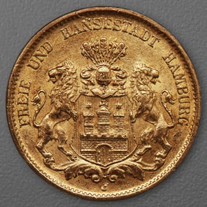 Goldmünze 20 Mark "Stadtwappen Hamburg" 1900-J J.212 (Hamburg) - Hauptansicht