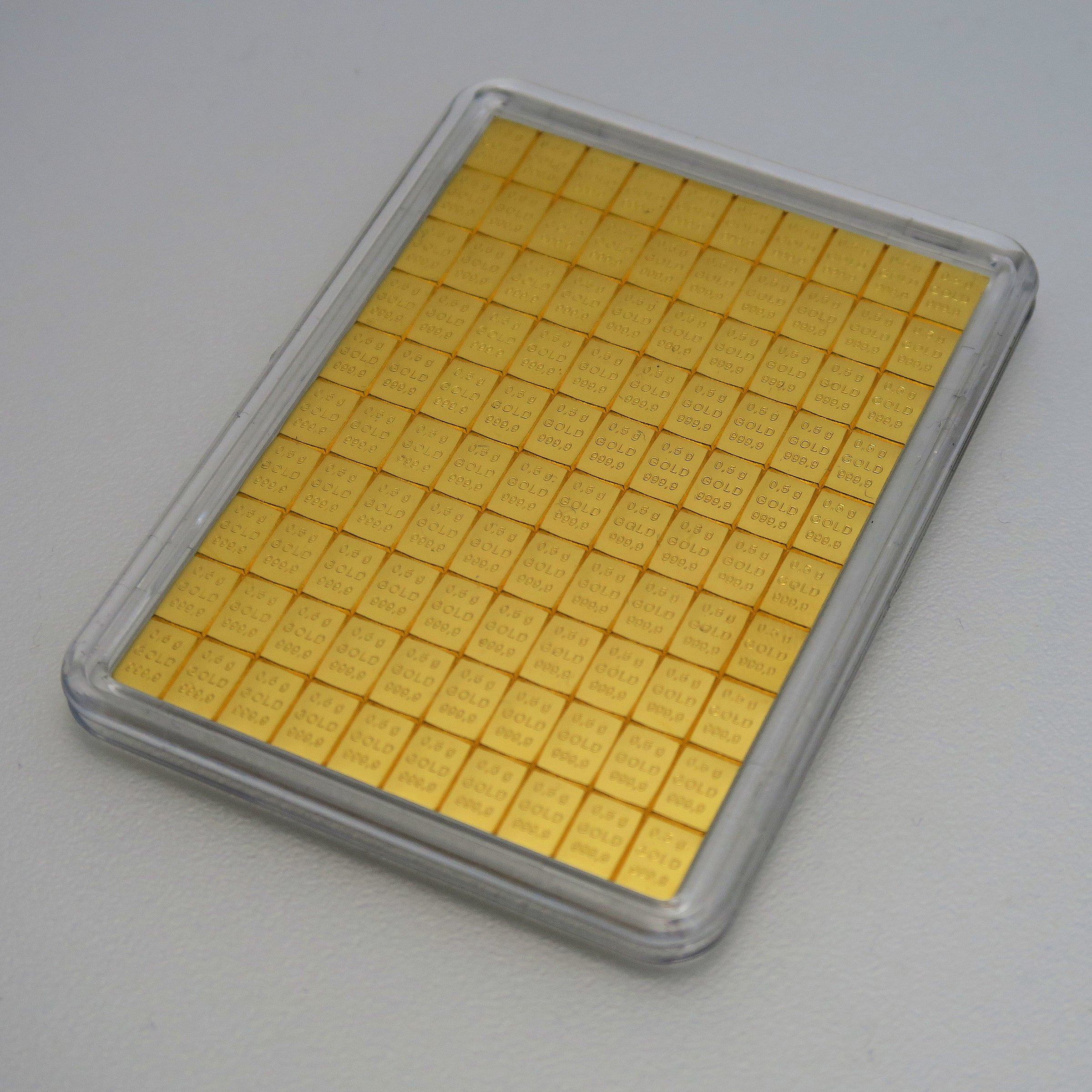 Goldtafel (100x 0,5g Feingold) "CombiBar" - Detailansicht 1