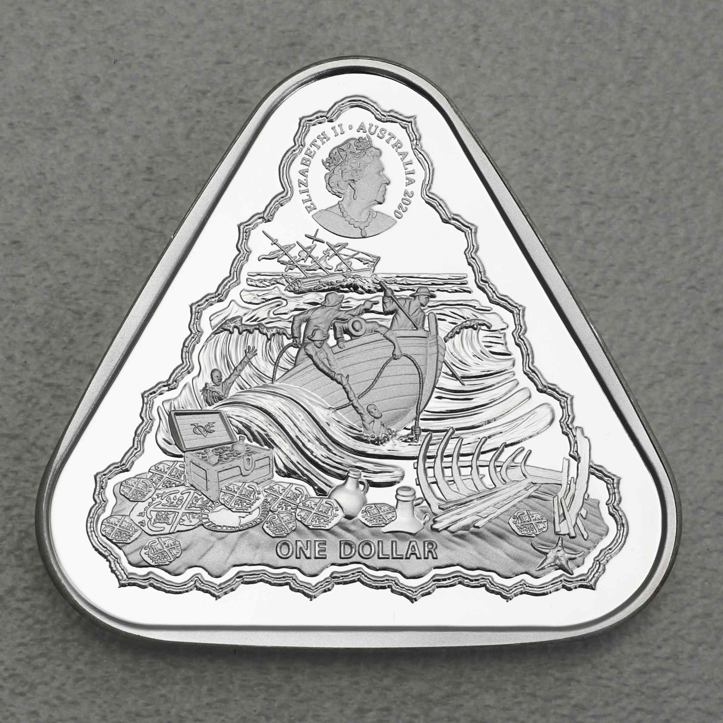 Silbermünze 1oz "Vergulde Draeck" 2020 Shipwrecks diff. (Australien) - Detailansicht 2