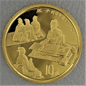 Goldmünze 10 Yuan "Meng Zi" 1995 (China) - Miniaturansicht 1