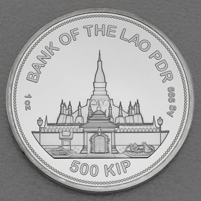 Silbermünze 1oz "Panthera Tigris" 2020 (Laos) - Miniaturansicht 2