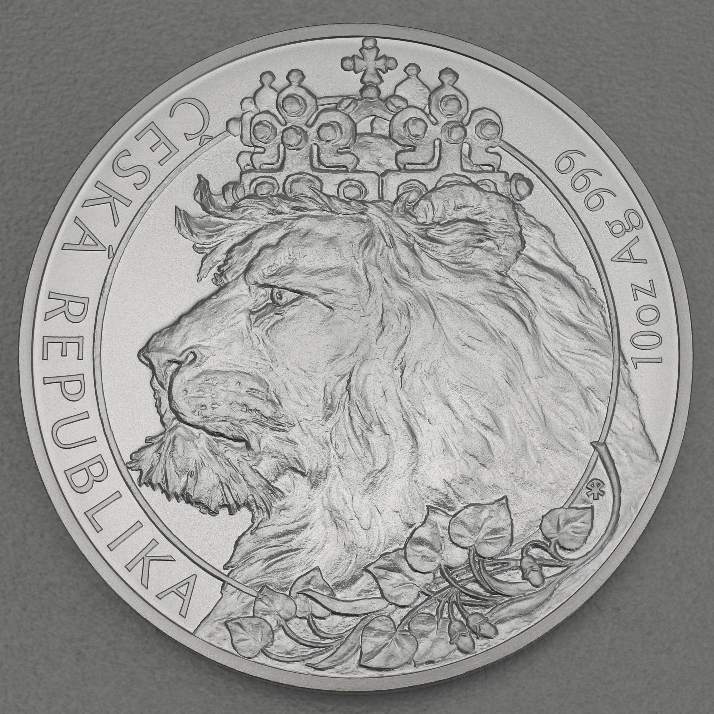Silbermünze 10oz "Tschechischer Löwe" 2021 (Niue) - Hauptansicht
