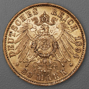 Goldmünze 20 Mark "Wilhelm II." 1894-A J.252 (Preußen) - Miniaturansicht 2