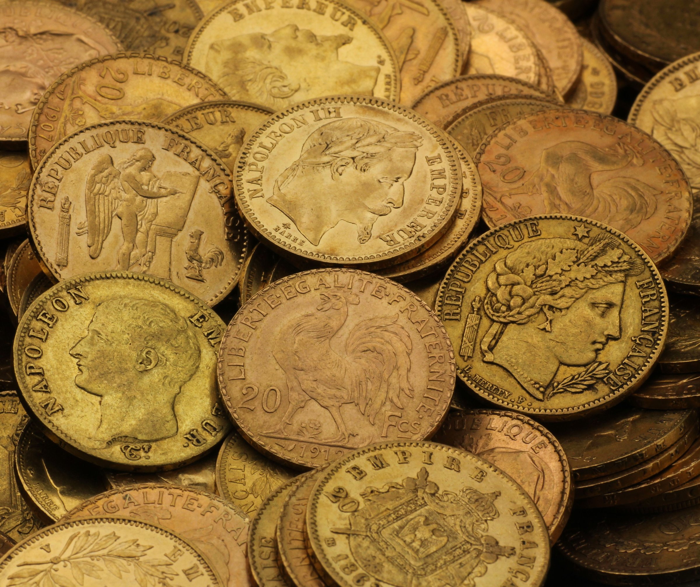Goldmünze "20 Francs / 20 Lire" (div. Hersteller) Lateinische Münzunion - Überraschungsmotiv - Hauptansicht