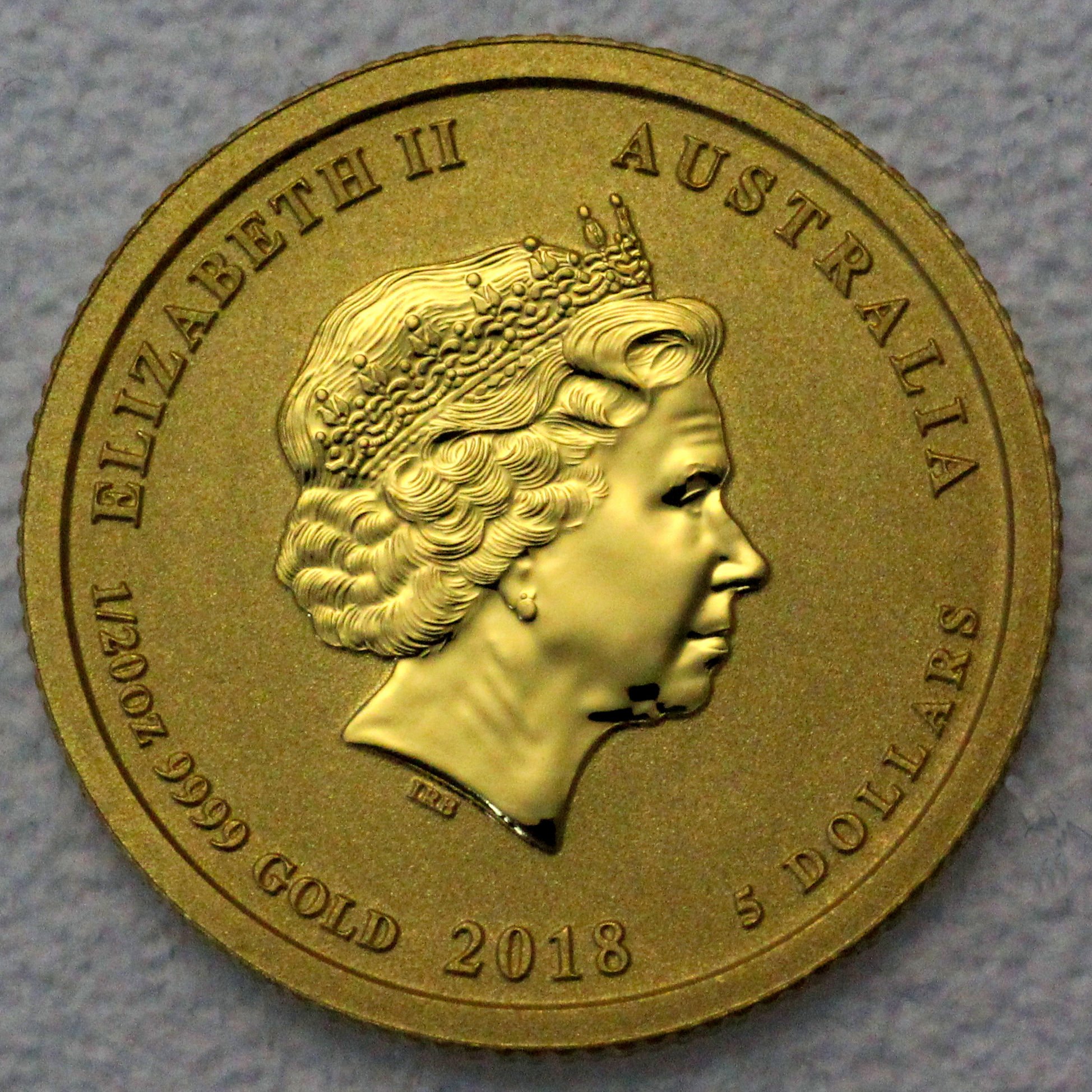 Goldmünze 1/20oz "Hund" 2018 Lunar II – Year of the Dog (Australien) - Detailansicht 1