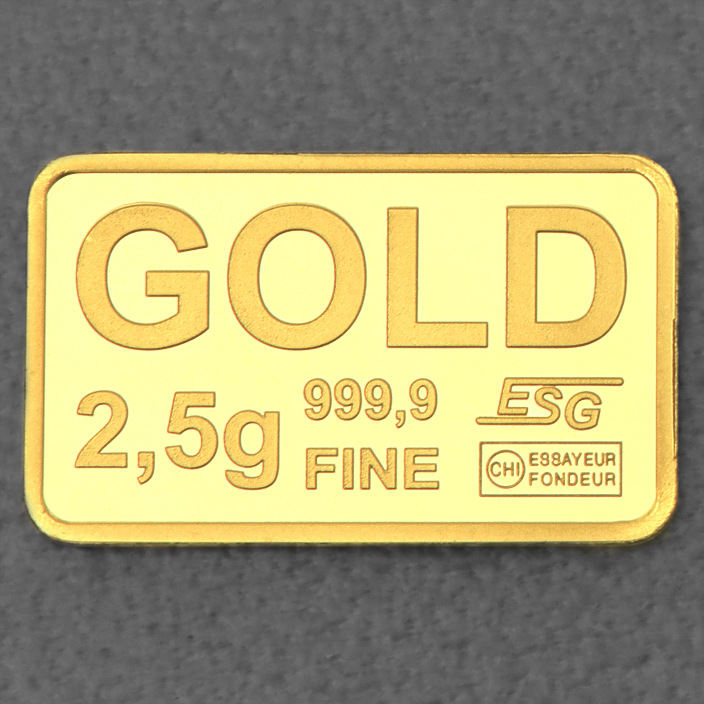 Goldbarren 2,5g Gravur "Frohe Weihnachten" - Detailansicht 1