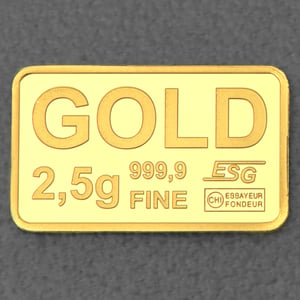 Goldbarren 2,5g Gravur "Frohe Weihnachten" - Miniaturansicht 2