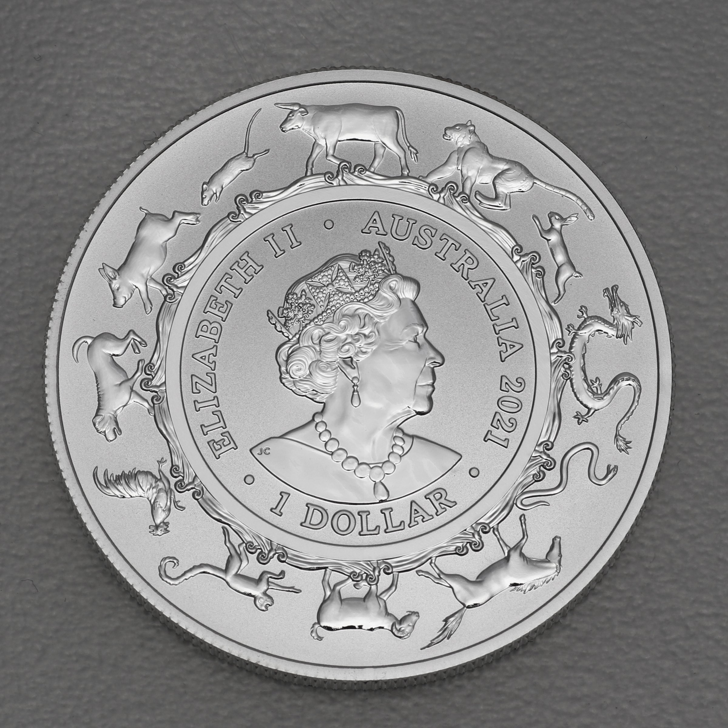 Silbermünze 1oz "Ochse" 2021 Lunar II (RAM) – Year of the Ox (Australien) - Detailansicht 1