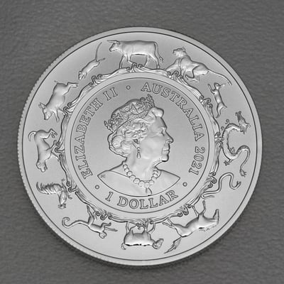 Silbermünze 1oz "Ochse" 2021 Lunar II (RAM) – Year of the Ox (Australien) - Miniaturansicht 2
