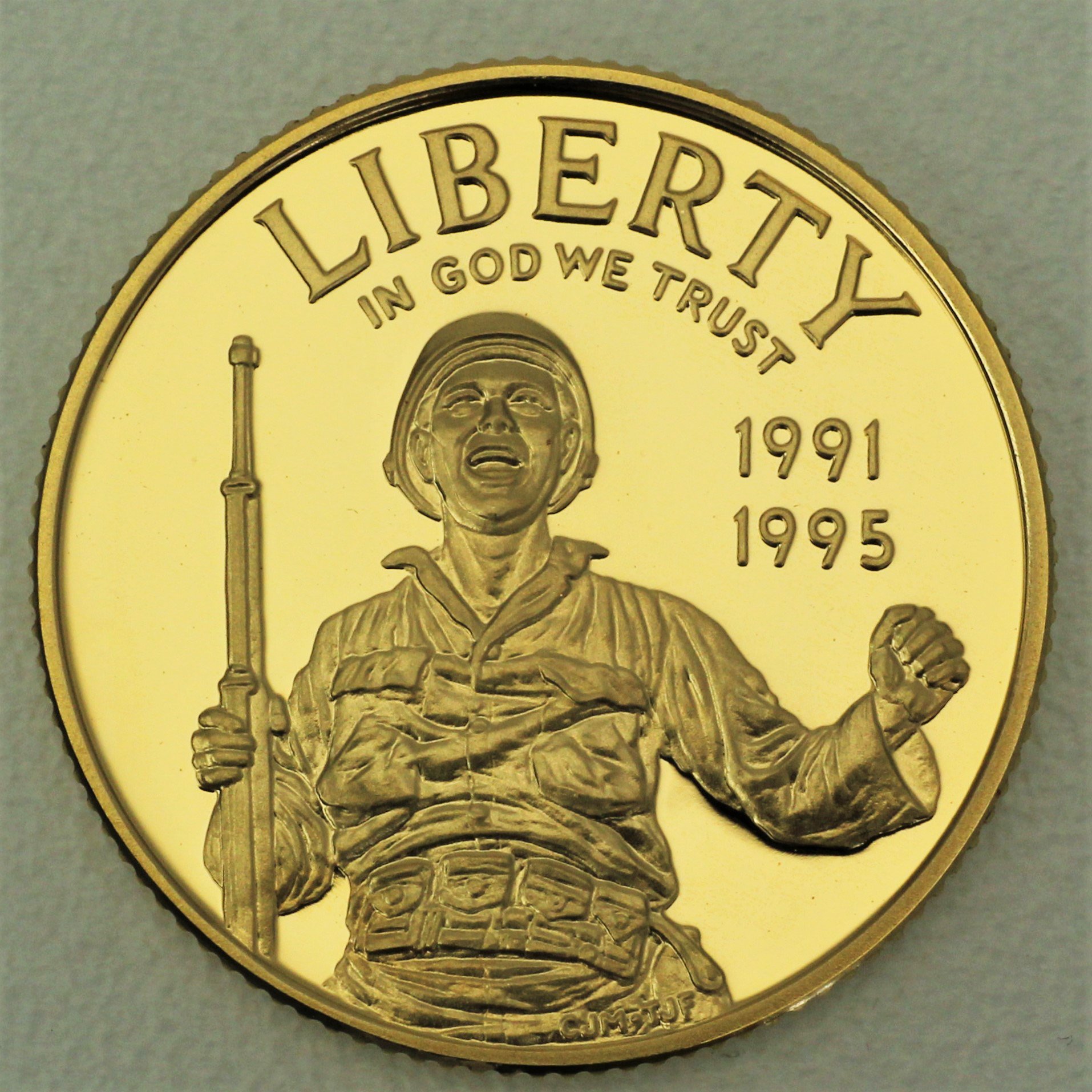 Goldmünze 5 Dollar "World War II 50th" 1993 (PP) (USA) - Hauptansicht