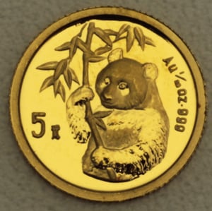 Goldmünze 1/20oz "Panda" 1995 (China) - Hauptansicht