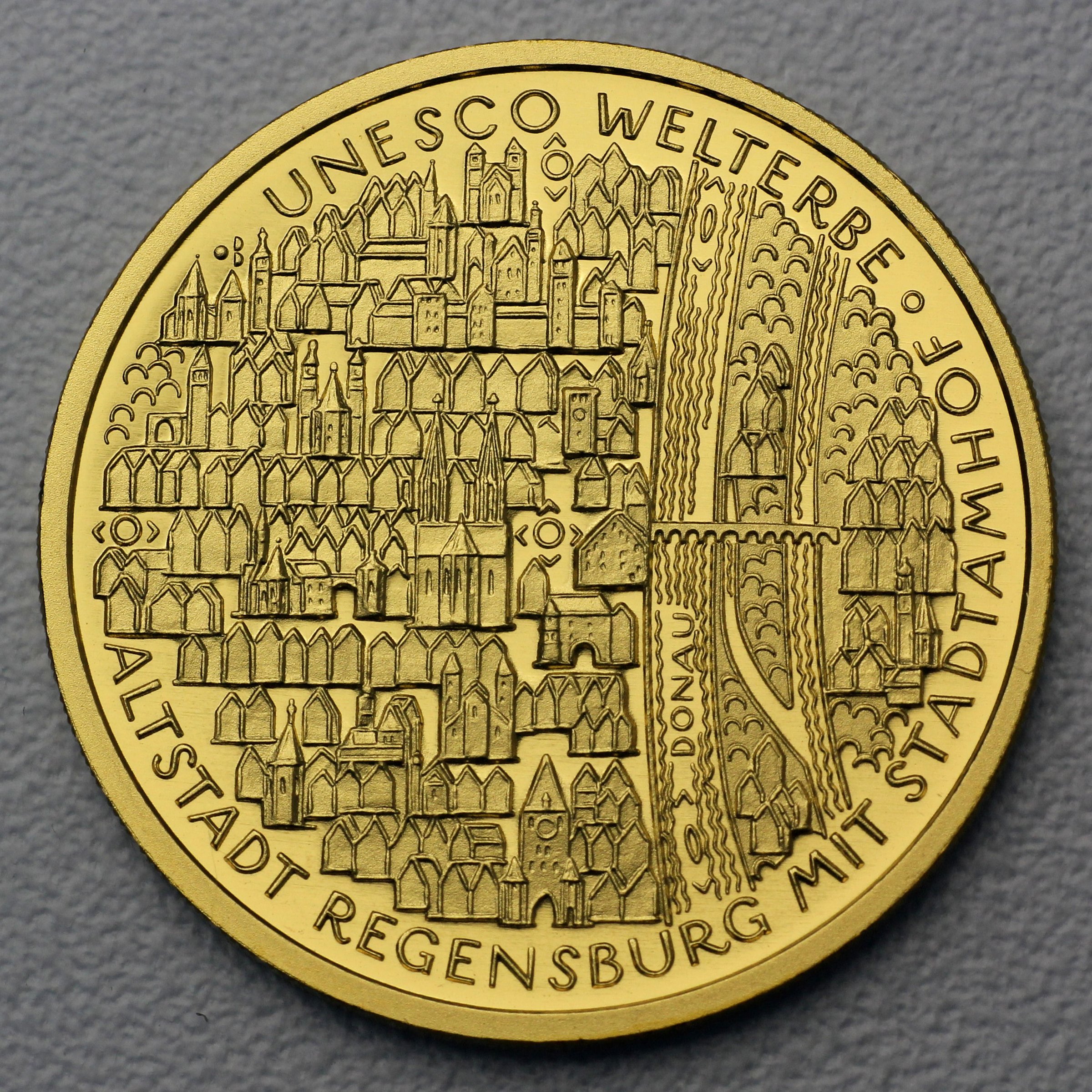Goldmünze 100 Euro "Regensburg" 2016 Unesco-Weltkulturerbe (Deutschland) - Hauptansicht