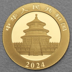 Goldmünze 3g "Panda" 2024 (China) - Miniaturansicht 2