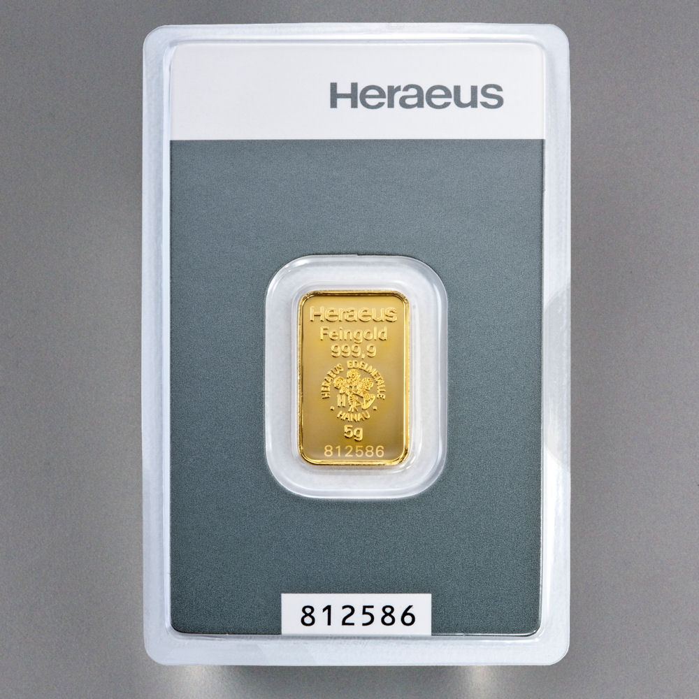 Goldbarren 5g "Kinebar" HERAEUS - Hauptansicht