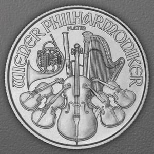 Platinmünze 1/25oz "Wiener Philharmoniker" aktueller Jahrgang 19% (Österreich) - Hauptansicht