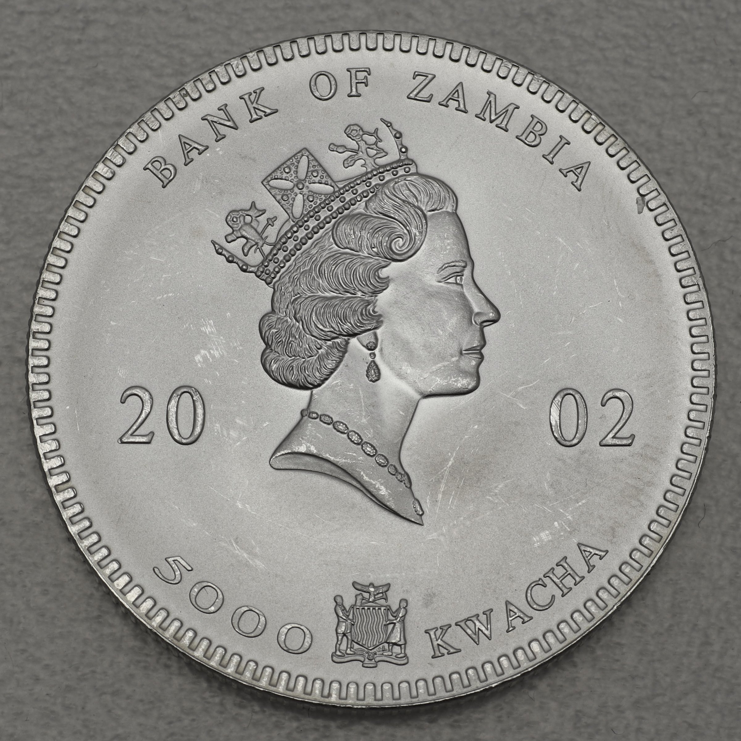 Silbermünze 1oz "Zambia Elefant" 2002 African Wildlife diff. (Sambia) - Detailansicht 1
