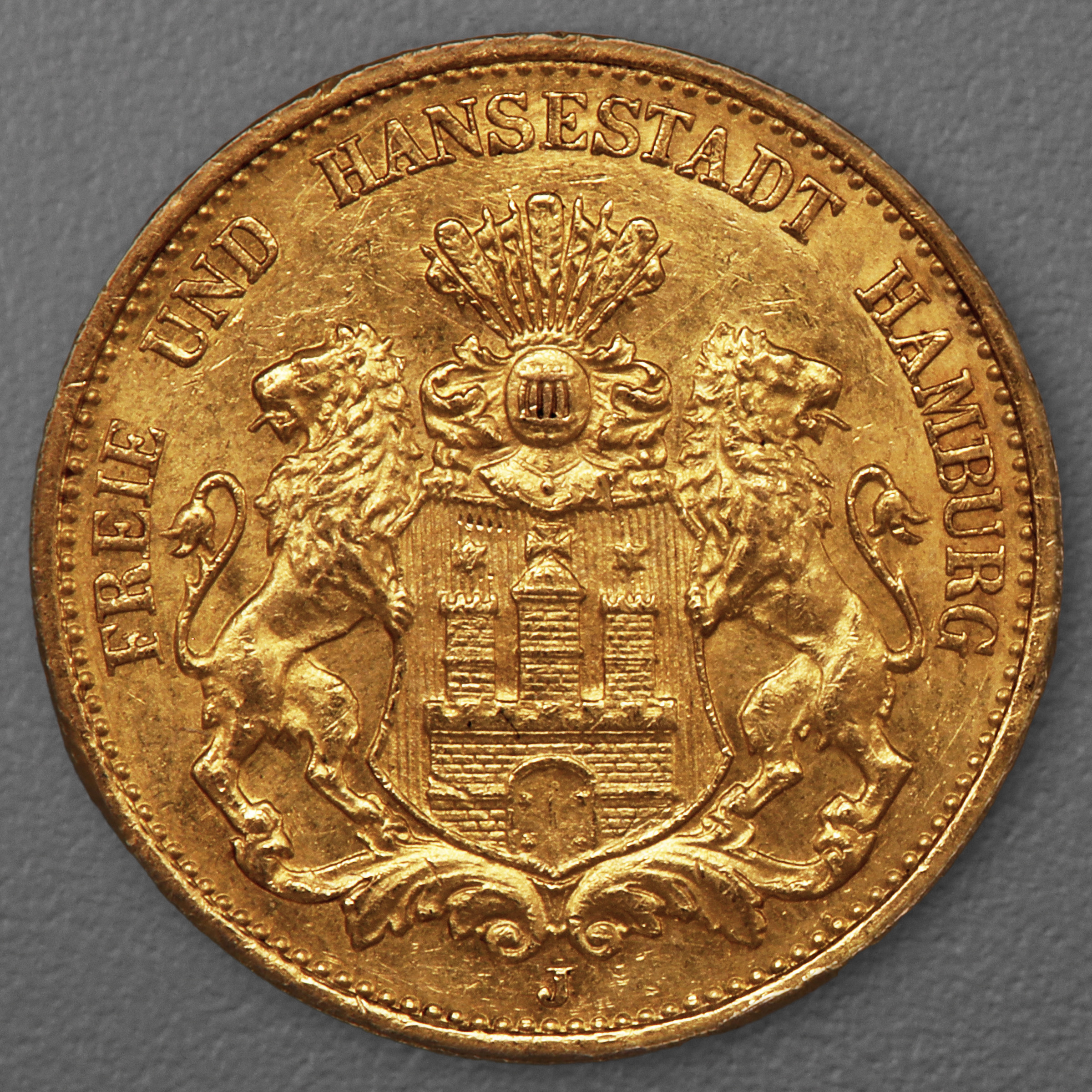 Goldmünze 20 Mark "Stadtwappen Hamburg" 1899-J J.212 (Hamburg) - Hauptansicht