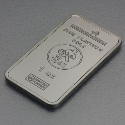 Platinbarren 31,1g  Heimerle+Meule - Miniaturansicht 1