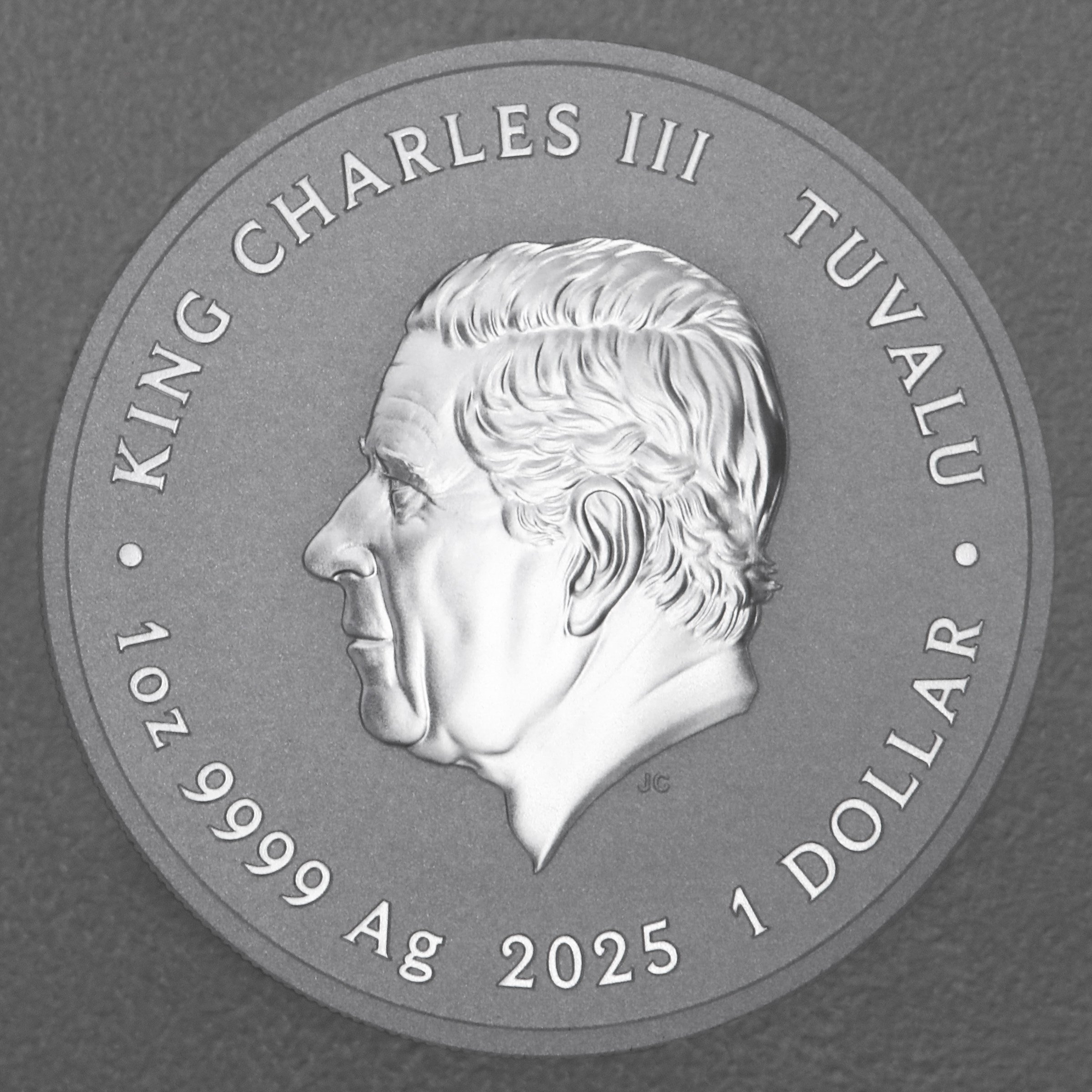 Silbermünze 1oz "Caritas Omnia Potest" 2025 (vergold.) Ottifanten – Rüsselfanten diff (Tuvalu) - Detailansicht 1