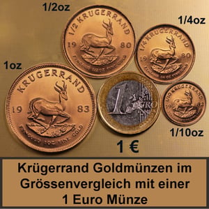 Goldmünze 1/2oz "Krügerrand" verschiedene Jahrgänge (Südafrika) - Miniaturansicht 4