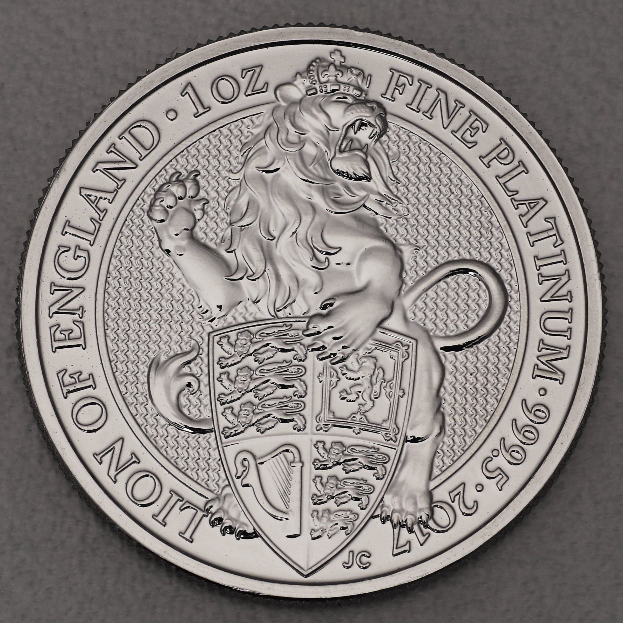 Platinmünze 1oz "Lion of England" 2017 The Queen s Beasts 19% (Großbritannien) - Hauptansicht