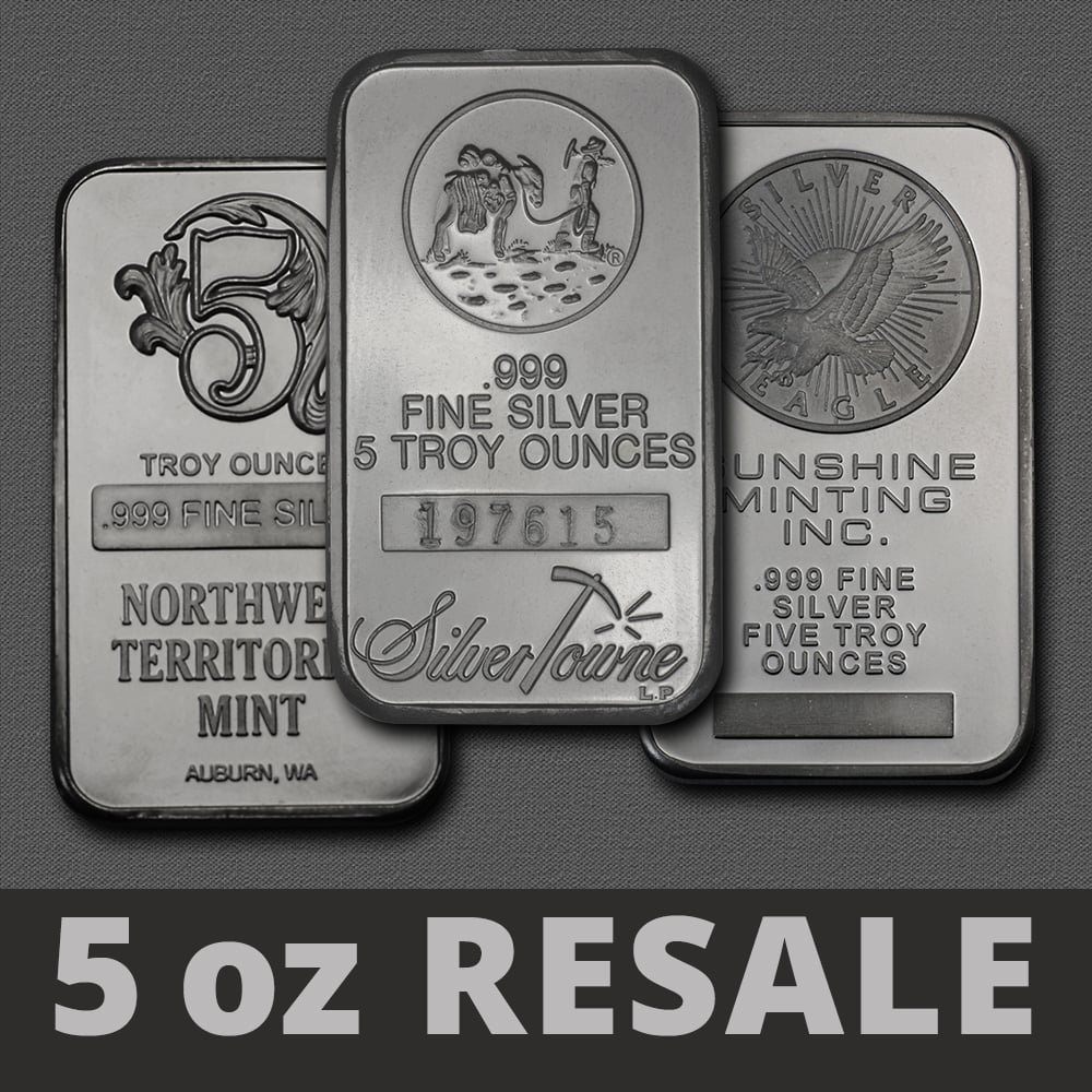 Silberbarren 5oz (Resale) - Hauptansicht