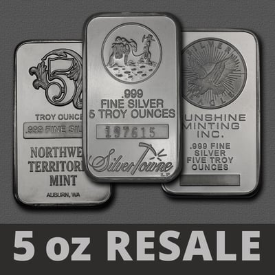 Silberbarren 5oz (Resale) - Miniaturansicht 1