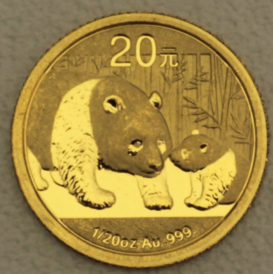 Goldmünze 1/20oz "Panda" 2011 (China) - Hauptansicht